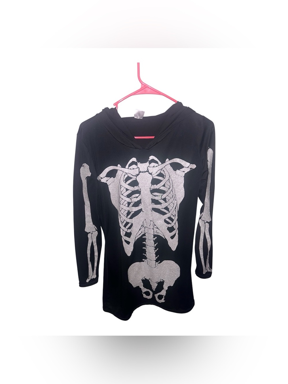 Skeleton Dress with Hoodie Costume